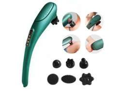 (verde) Masajeador De Mano 6 En 1, Masajeador De Espalda Y Cuerpo Completo Con 15 Modos De Vibración