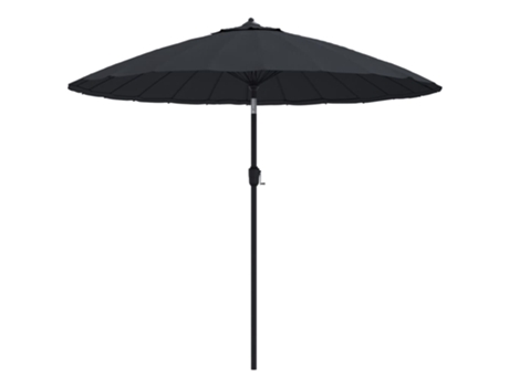 vidaXL Sombrilla de jardín con palo de aluminio negro 270 cm