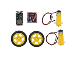 Kit De Coche Robot Inteligente Con Ruedas De Plástico Y Motor Dc3-6v Para Coches Rc.