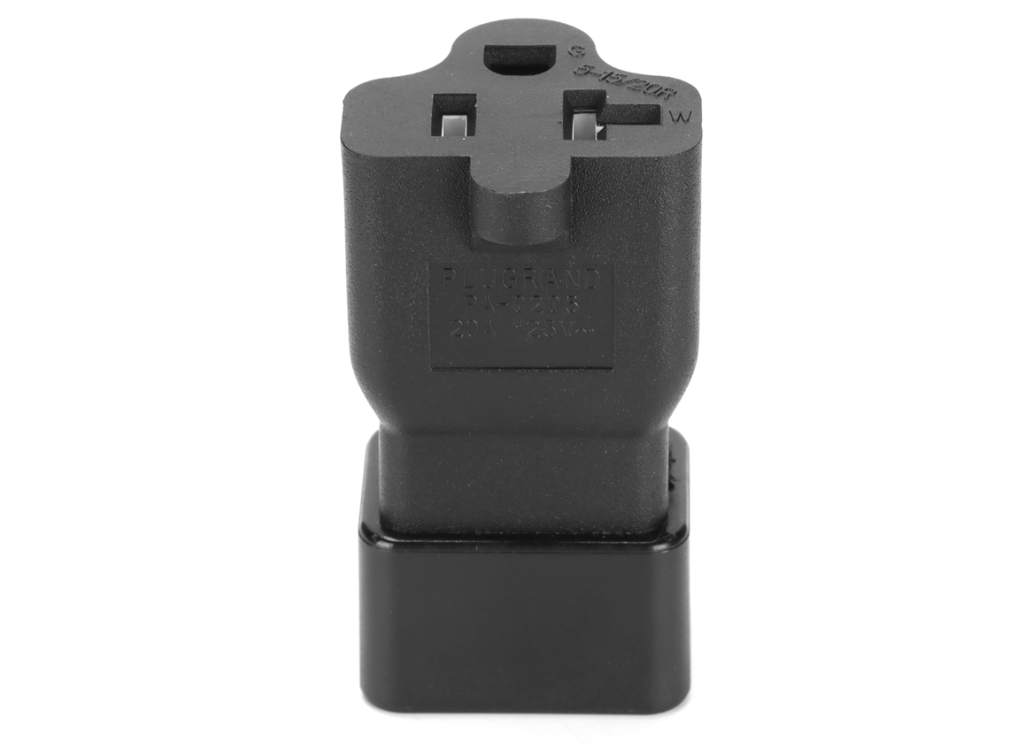 Baoj-2026adaptador De Corrente Fêmea Para Macho Resistente A Rasgos Inoxidável 20a 125v Conector Conversor