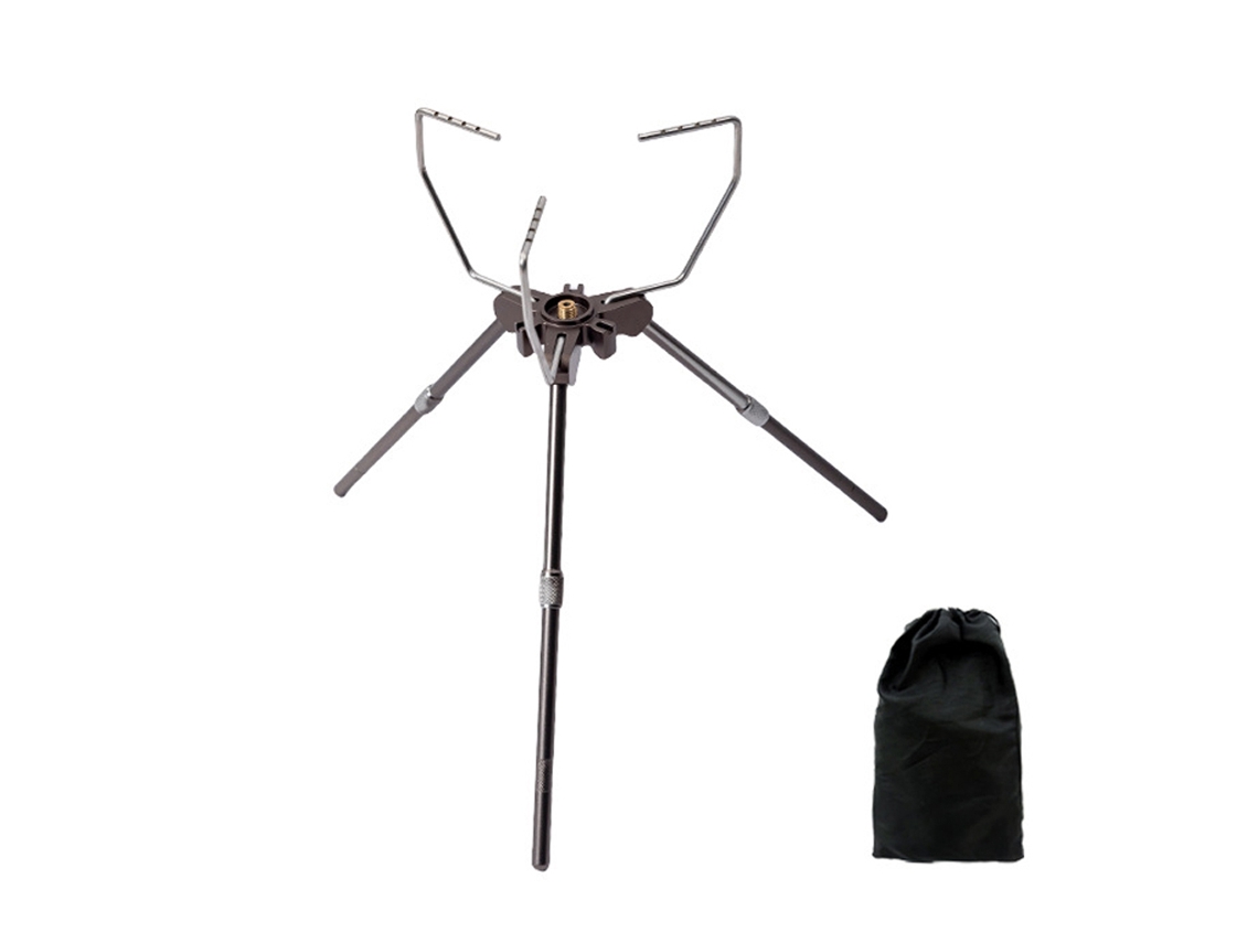 Soporte Portátil Para Hornilla De Camping, Altura Ajustable, Fabricado En Aleación De Aluminio Y Acero Inoxidable.