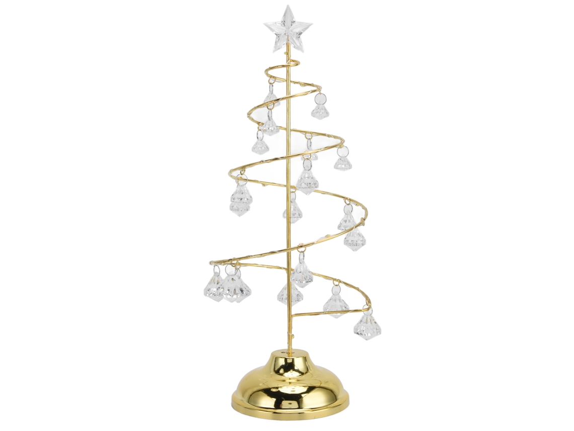 2026-lámpara De Mesa De Árbol De Navidad Con Cristal Led Luz Cálida Oro Para Dormitorio Baño Escalera Decoración Navideña