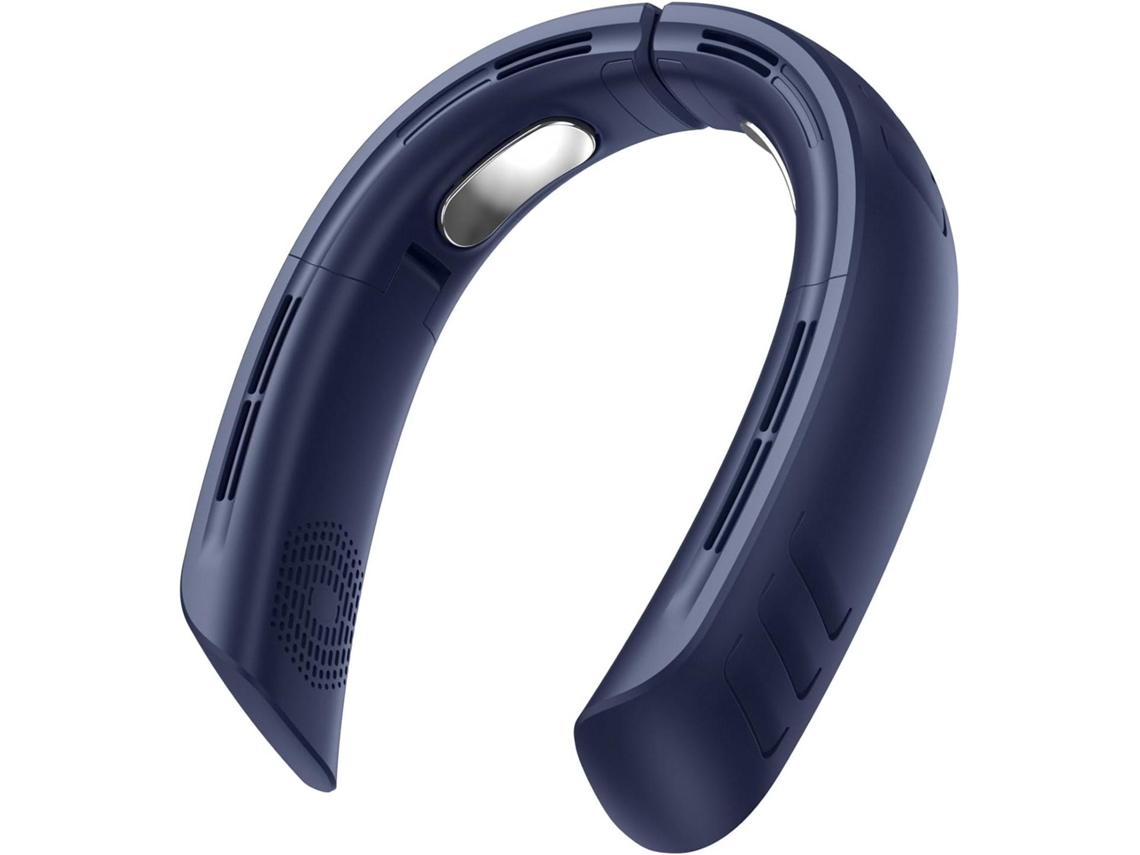 (azul) Potente Ventilador De Cuello Portátil - 6000 Mah - Ajustable 360° - Sin Aspas - Usb
