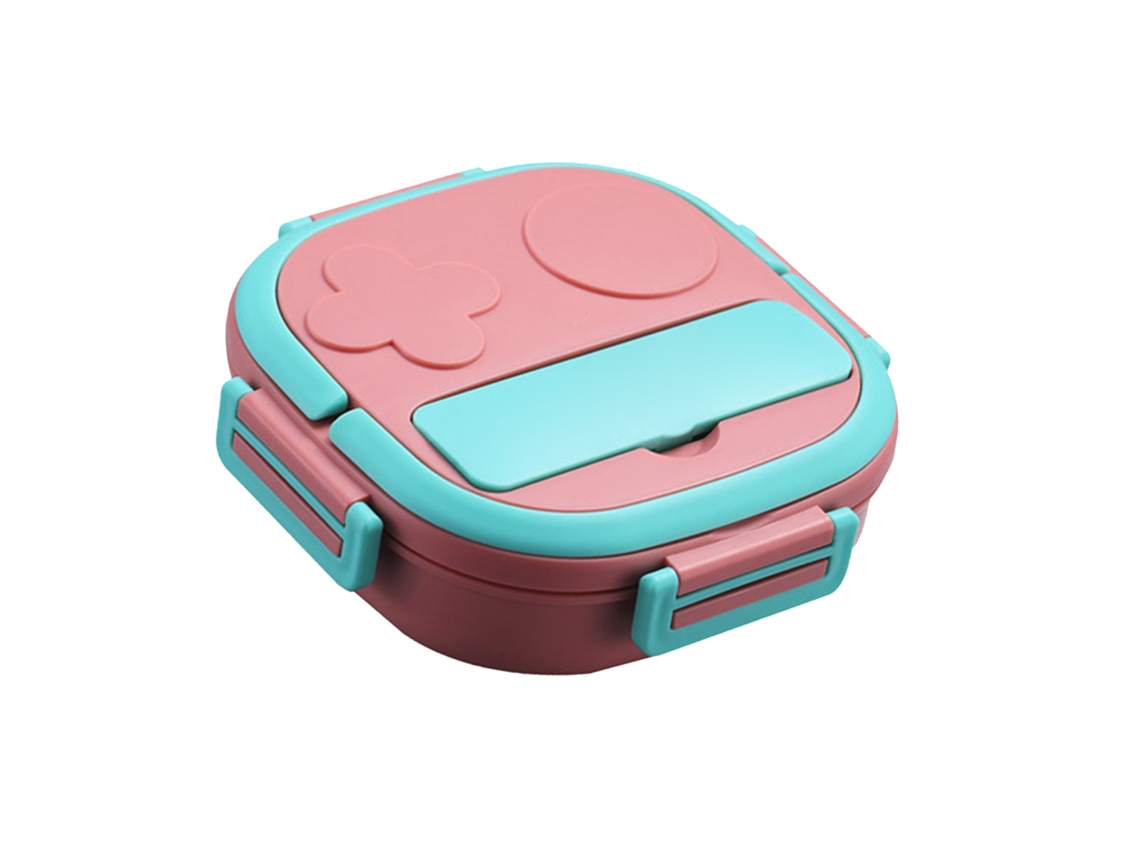 Fiambrera Bento Con Tenedor, 2 Compartimentos, Impermeable, Reutilizable, Para Niños, Adultos, Escuela Y Oficina.