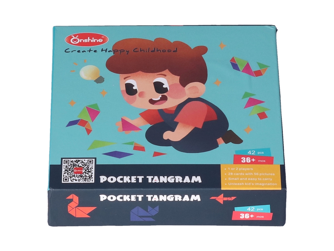 Dan26-14 Piezas Tangram Infantil Para Niños, Rompecabezas Diy Luminoso, Ejercita Habilidad Manual, Tangram De Bolsillo, Juguete Educativo Intelectual