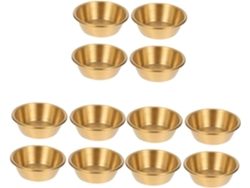 Juego De 12 Moldes De Acero Inoxidable Para Salsas Y Mini Tartaletas De Huevo.