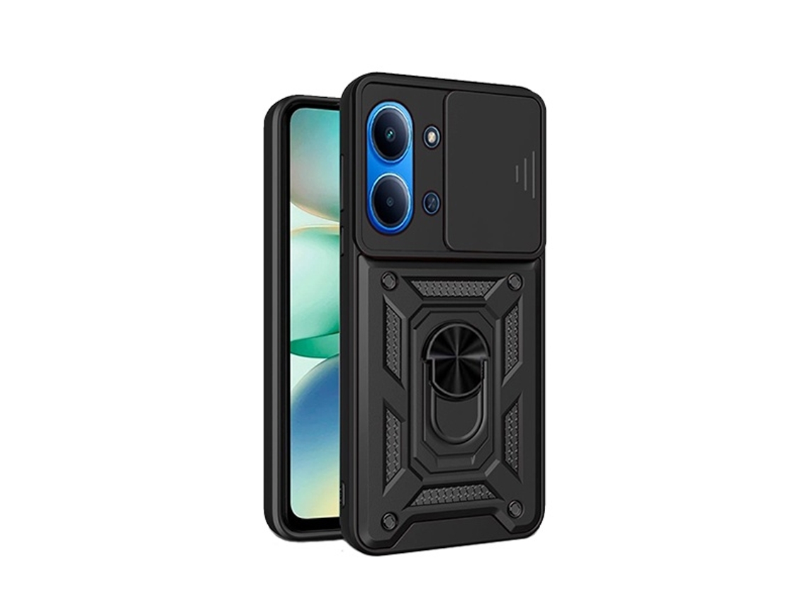 Capa Magnetic Slide Window Phonecare Para Xiaomi Redmi 15c - Preto