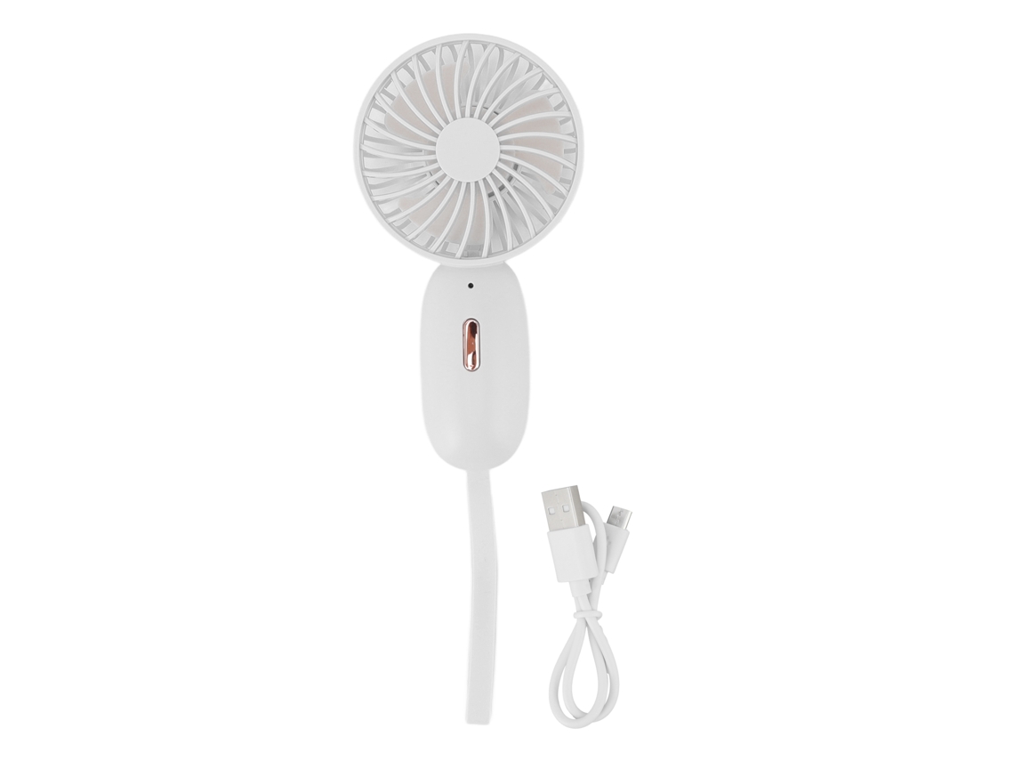 Ventilador USB portátil con 3 velocidades y batería de 500 mAh - Blanco