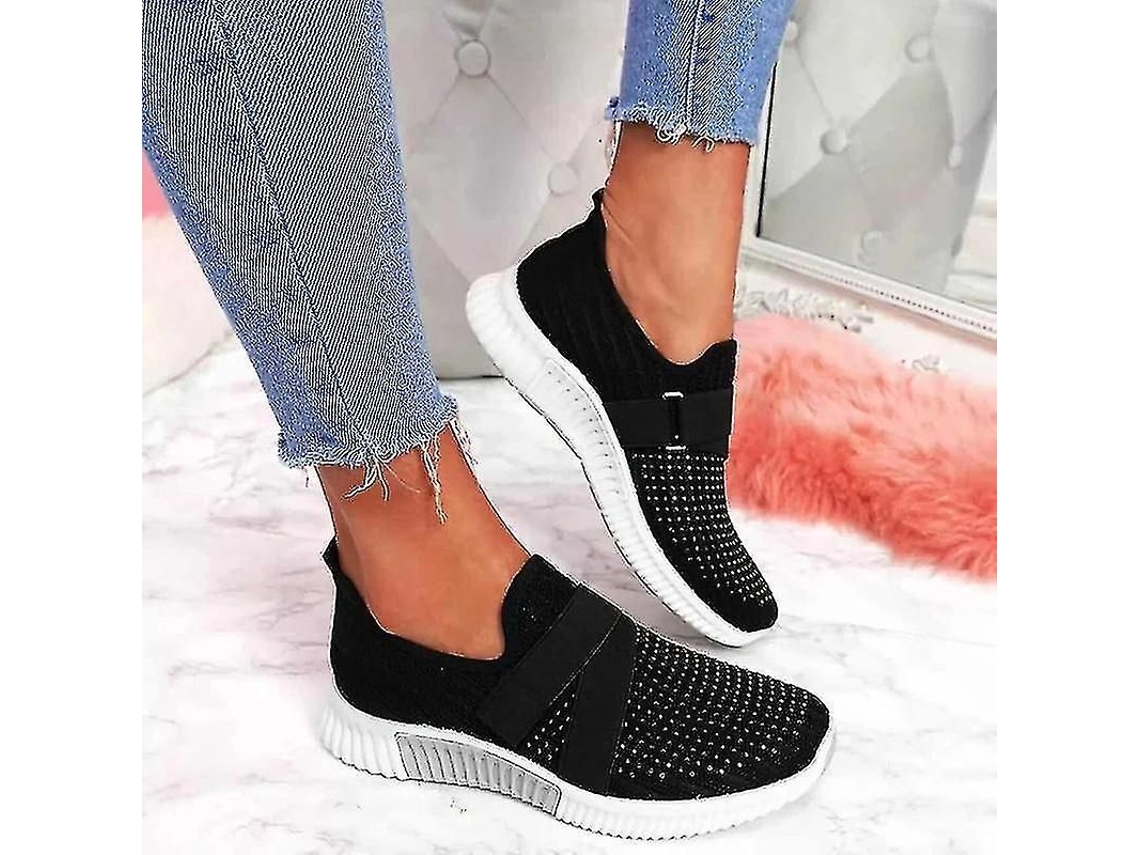 2026-zapatos Slip-on Mujer Con Suela Ortopédica Zapatillas De Moda Plataforma Para Caminar