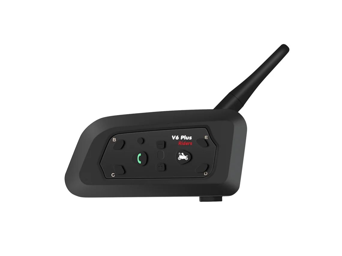 Intercomunicador Bluetooth V6 Para Motocicleta, 1200 M, Full Duplex, Conecta A 6 Conductores, Para Ciclismo, Esquí De Montaña, Paquete Doble