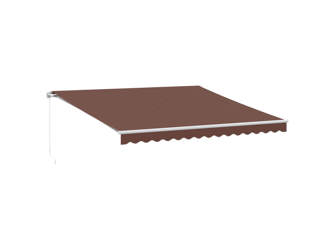 Maison Exclusive - Toldo Retráctil Manual Con Luces Led Marrón 400x350 Cm