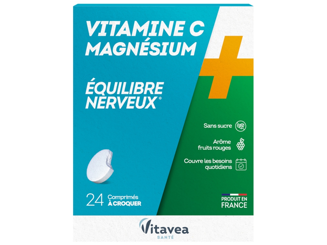 Vitamina C Magnesio 24 Comprimidos Masticables VITAVEA