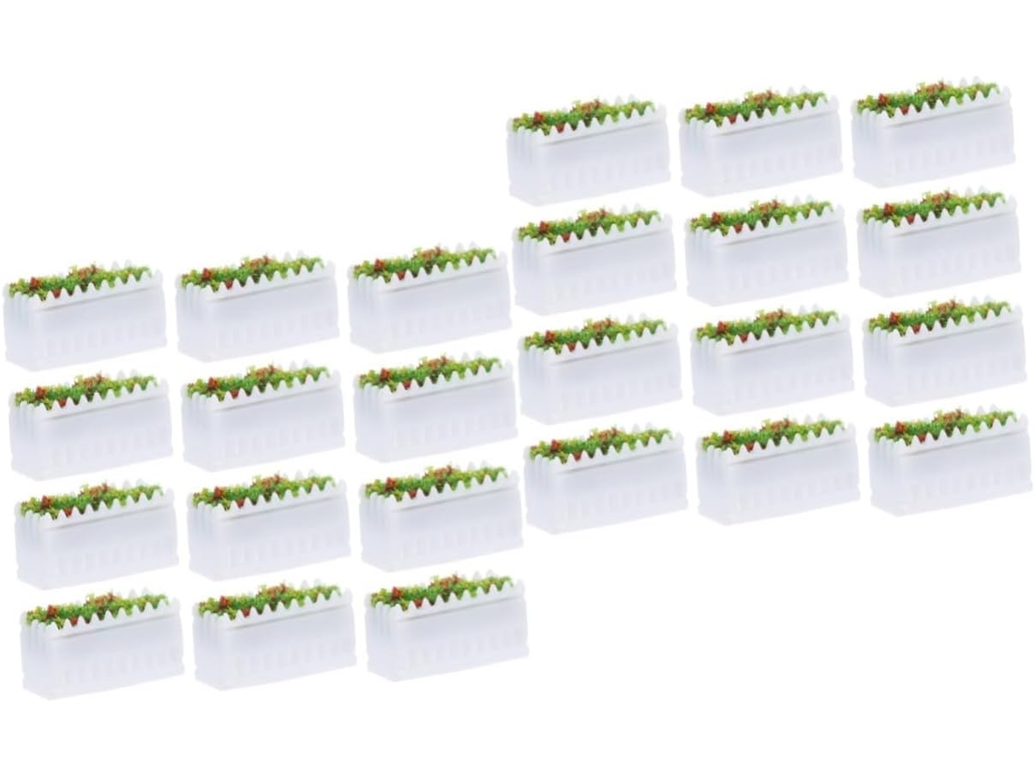 2 Juegos De Flores Blancas En Miniatura Para Decoración Del Hogar