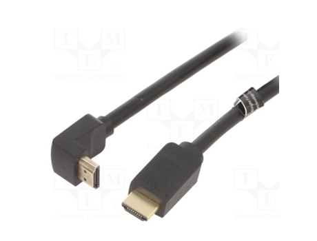 Cable Hdmi 2.0 4K Acodado VENTION Aaqbh/ Hdmi Macho Hdmi Macho/ 2M/ Negro
