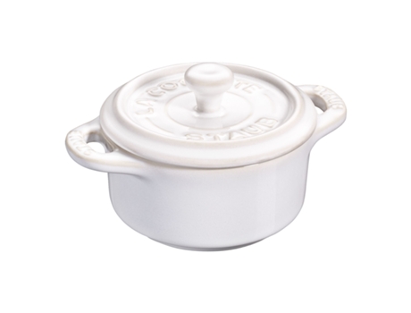 Ceramique Mini cocotte 10 cm, redondo, Blanco marfil, Cerámica STAUB