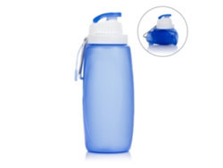 Minibotella plegable enrollable de 320 ml, fabricada en silicona de grado alimenticio. Con mosquetón.