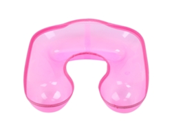 Herramienta De Tinte Y Perma Profesional - Bandeja De Cuello Rojo Rosa, Antidesgaste Pvc, Diseño Ergonómico, Protege Ropa Y Suelo