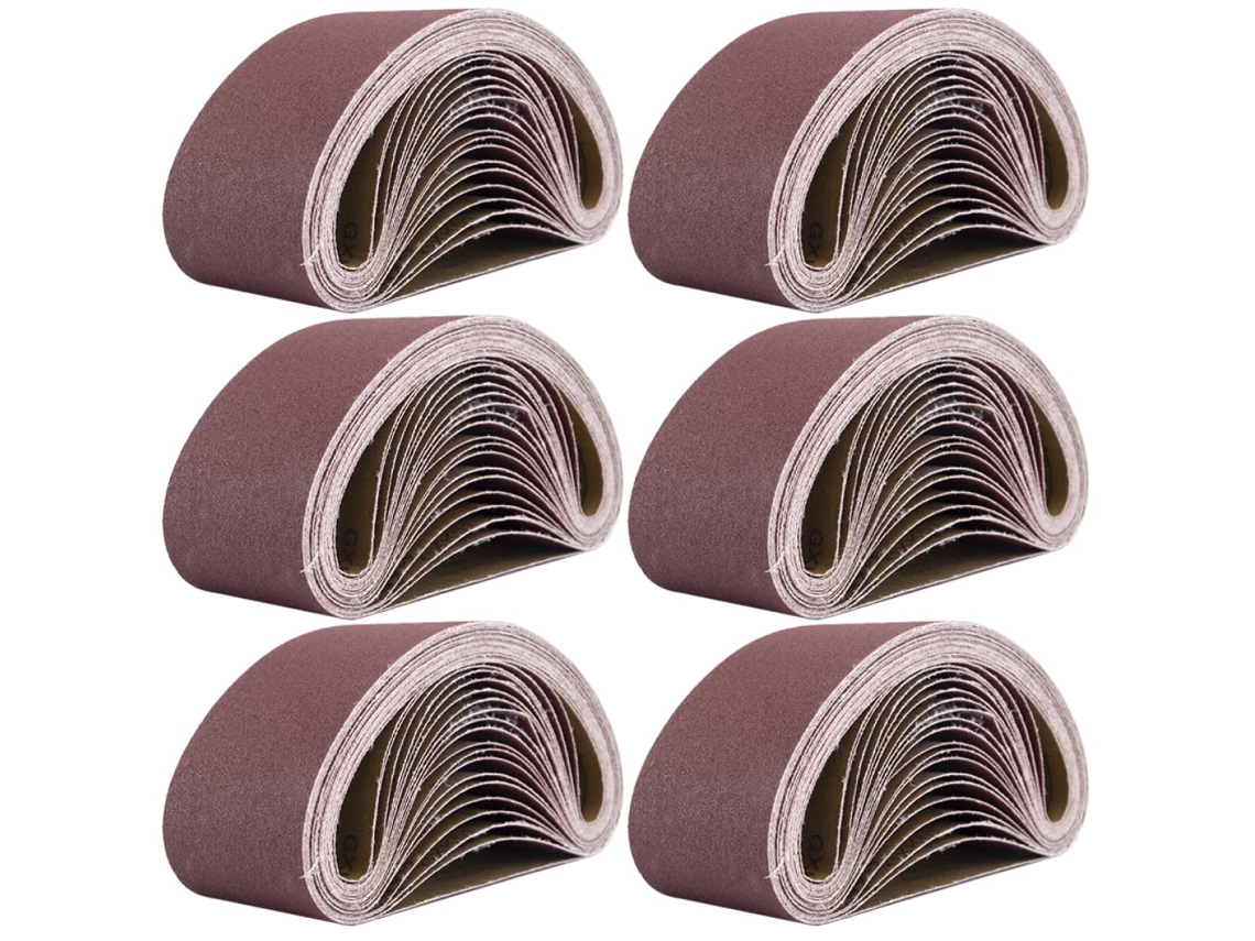 Bandas Abrasivas Para Lijadoras De Banda, Grano 80, 4 Pulgadas, Papel Abrasivo