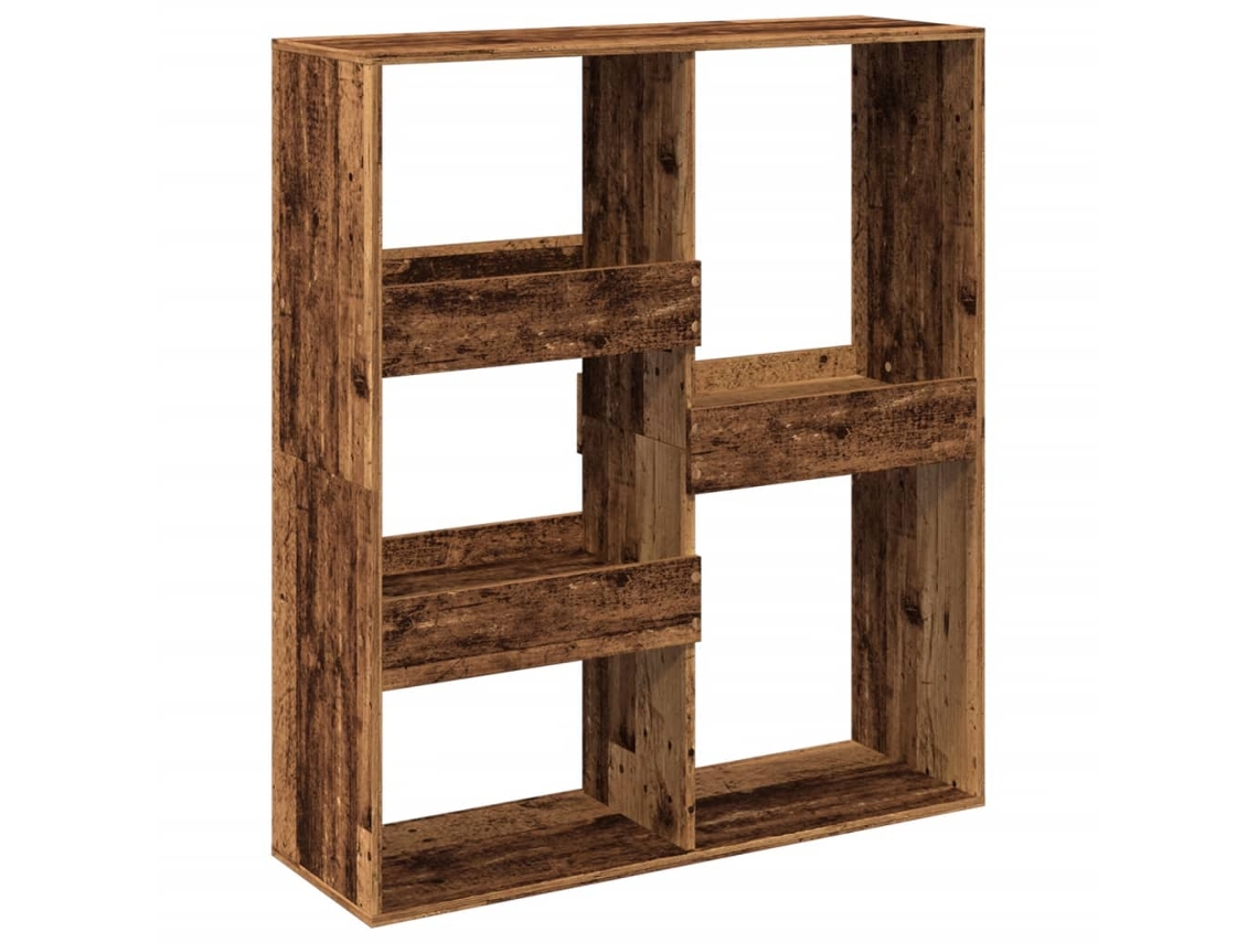 Maison Exclusive - Estantería/divisor De Espacios Madera Envejecida 100x33x115 Cm
