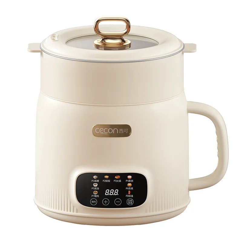 (Blanco) Olla arrocera multifuncional de 2,5 L, doble capa, antiadherente, 220 V