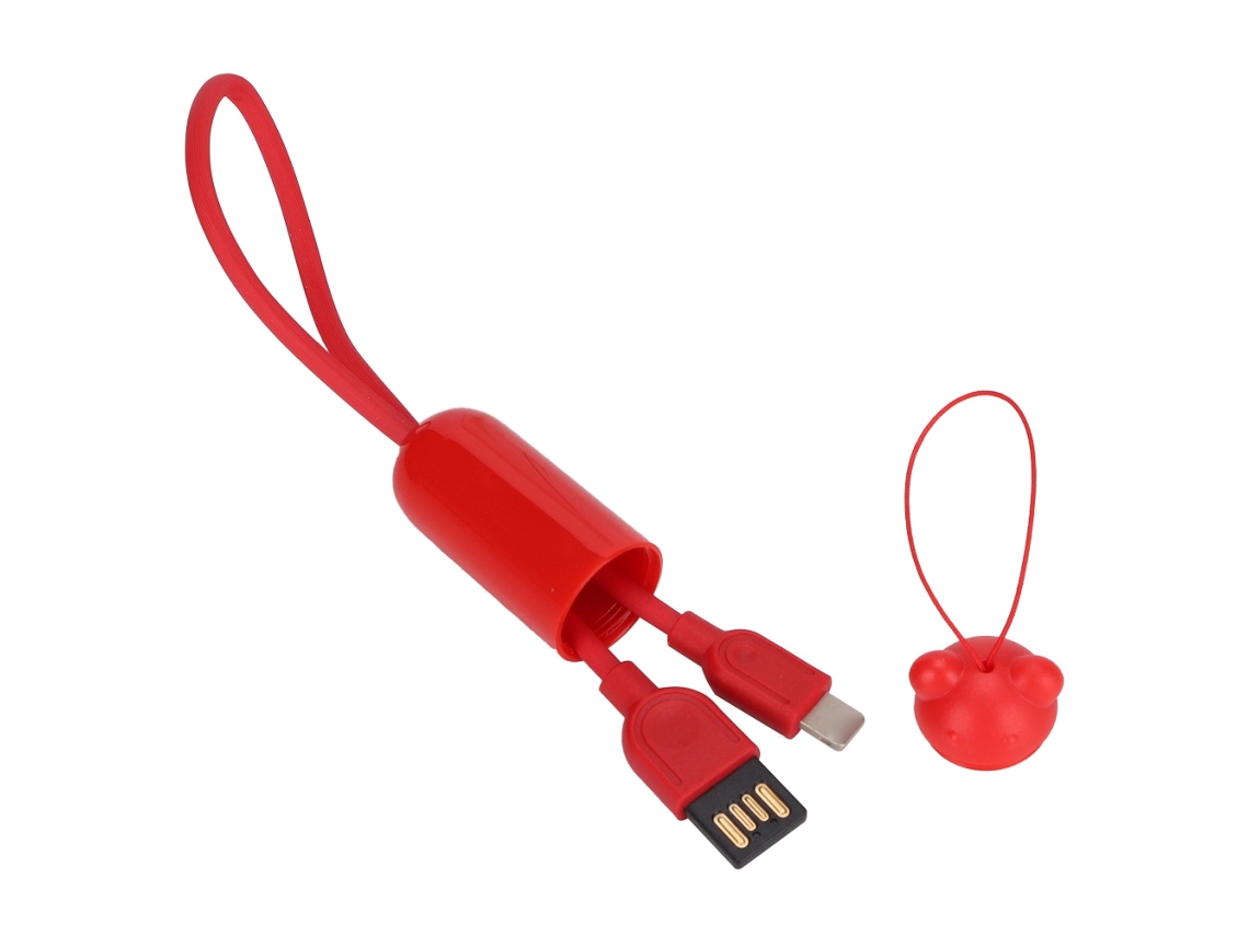 Cable De Datos (transmisión De Datos Y Carga) Cb102 Cable De Datos Portátil Apple Little Bear (rojo)