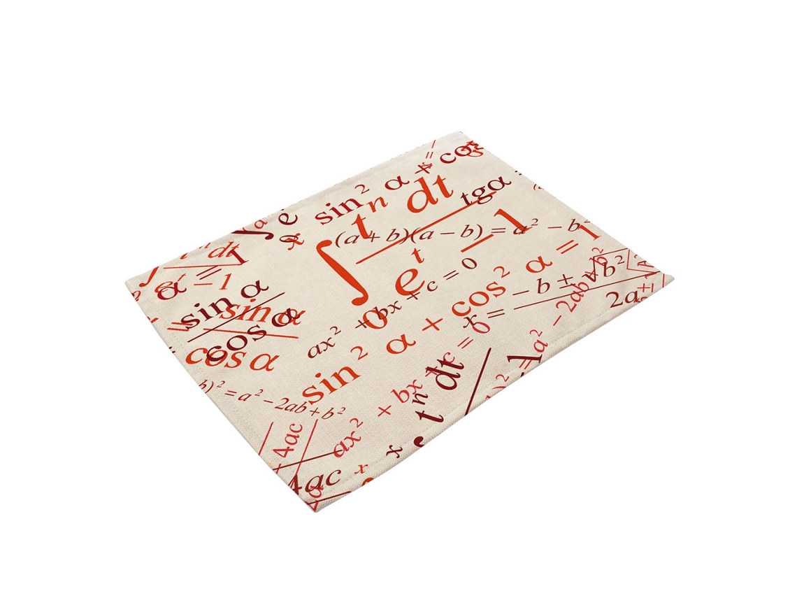Mantel antideslizante con números y letras, aislante térmico para platos, vasos y tenedores (mc0049 4)