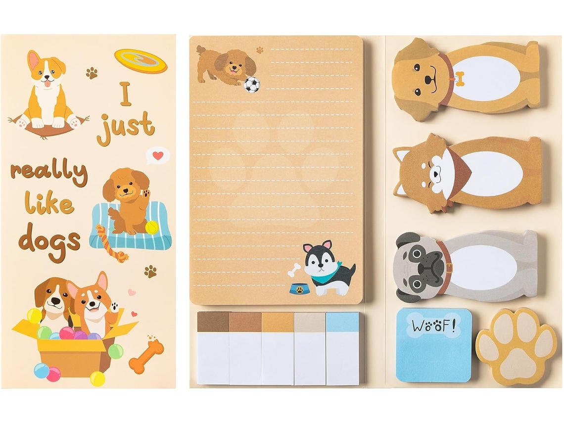 Juego de notas adhesivas Eifson Notepad con 550 hojas (perrito)