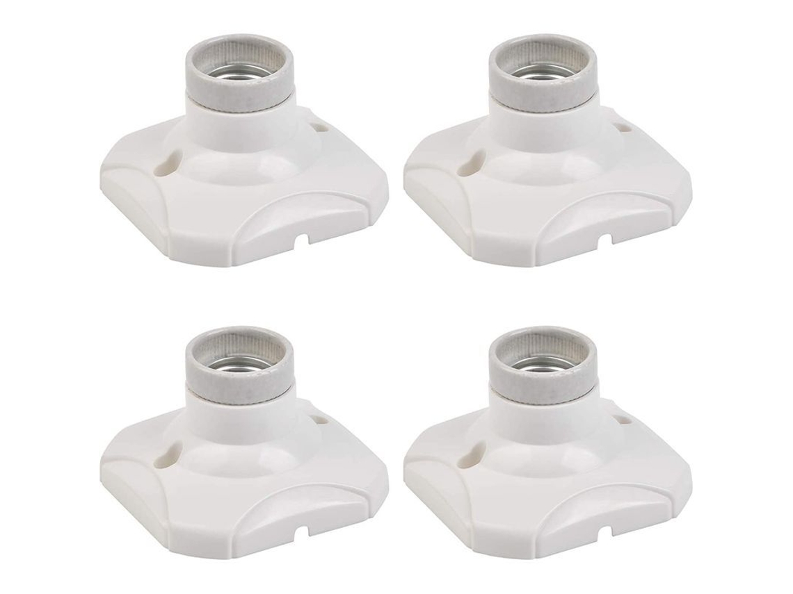 2026altiro-portalámparas Led E27 Con Soporte De Pared Para Pasillos, Escaleras, Dormitorios Y Cocinas (ca 220-250v, Blanco)