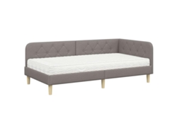 Maison Exclusive - Estructura De Cama En Esquina Taupé 100 X 200 Cm Tela