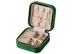 Caja de joyas de viaje de terciopelo con espejo, regalo para niñas Kofihety