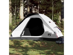 Tienda de campaña tipo domo familiar para 6 personas, opaca, impermeable, blanca.