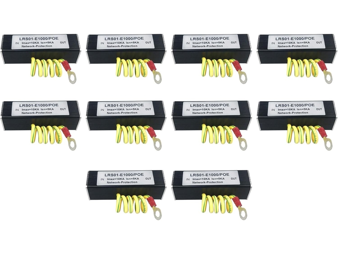 Paquete De 10 Switches Poe Para Cámaras Ip, Rj45 Y 100/1000 M