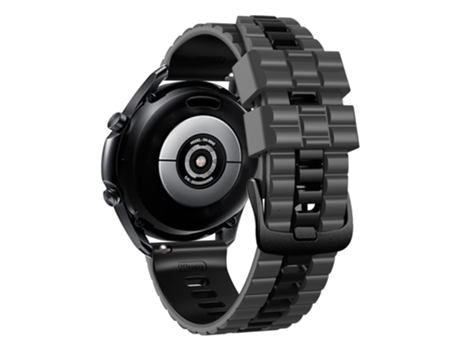 Correa de Silicona bicolor 22mm grano ondulado para Huawei Watch Buds/GT3 SE/GT3 Pro 46mm - gris carbón/negro