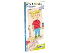Rompecabezas de madera Beleduch, juguete educativo de anatomía para niñas.