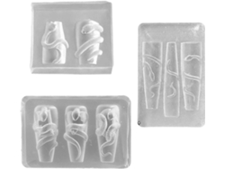 Juego De 3 Moldes Elásticos De Silicona Para Decoración De Uñas Con Diseño De Serpiente Para Proyectos Y Decoración.