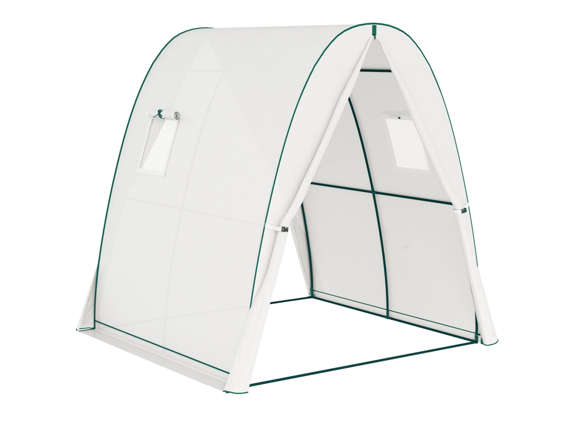 Invernadero Con Puerta,2 Ventanas,invernadero Acero Con Lámina Resistente Al Invierno,invernadero Para Balcón,jardín,casa Para Tomates 180x180...