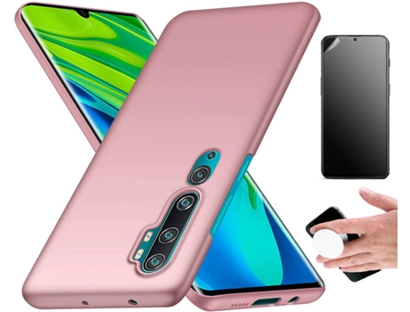 Kit Carcasa Y Protector Xiaomi Note 10 Pro Ultimatte Turtleshell Y Popsocket Rosa