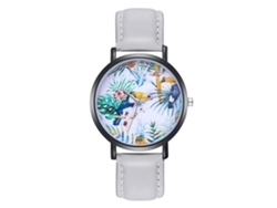 Reloj De Pulsera De Cuarzo Informal Para Mujer Con Correa Clásica De Piel Sintética Gris.