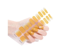 Pegatinas De Uñas De Gel Semicuradas, 20 Unidades, Con Cuchilla Y Palitos. Base De Alcohol. Requiere Lámpara Uv/led.