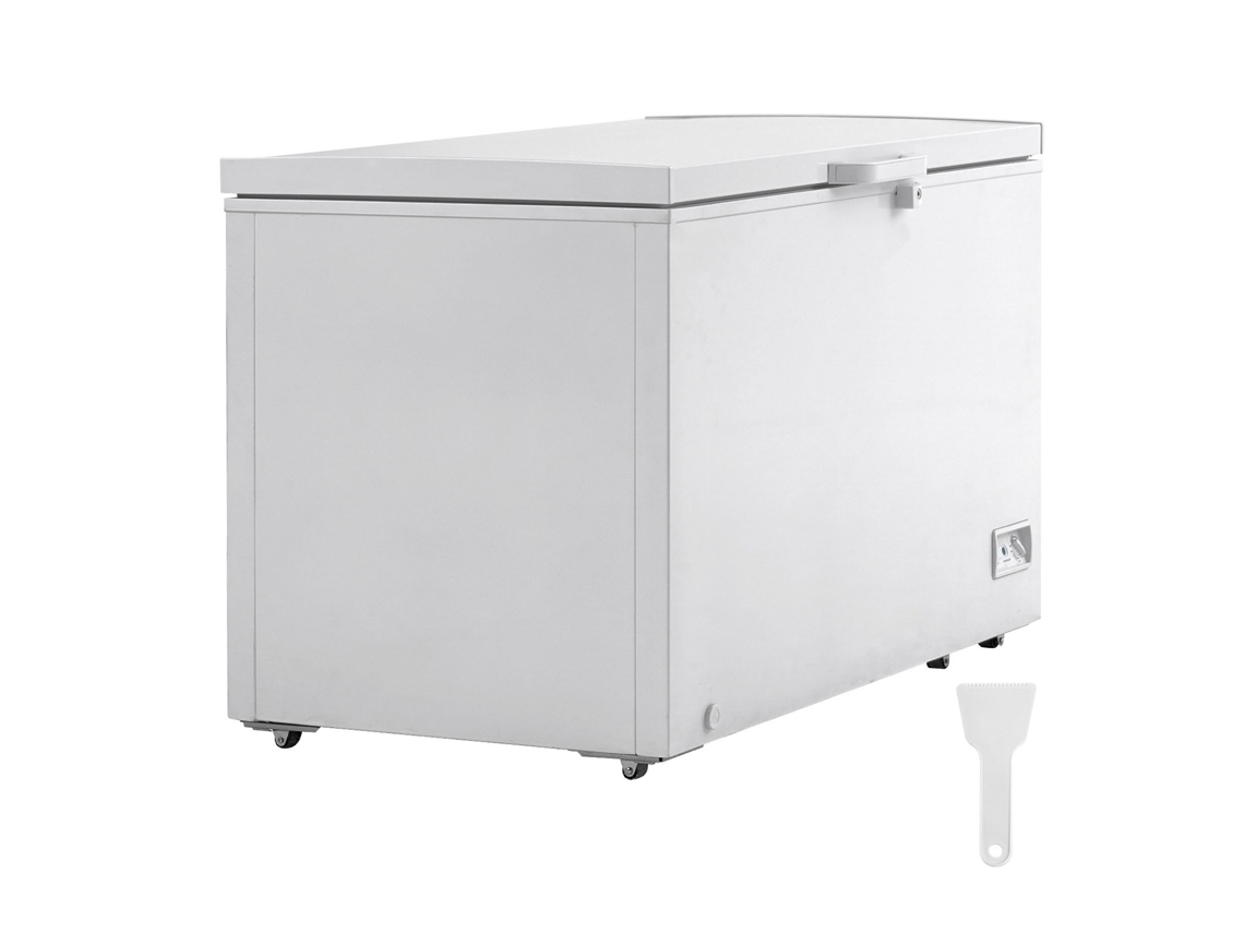 Congelador horizontal grande Succebuy con capacidad de 345 LE y 4 cestas extraíbles