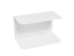Mesita De Noche Flotante Notodden De 2 Niveles Acero 40x23x23cm - Blanco en.casa