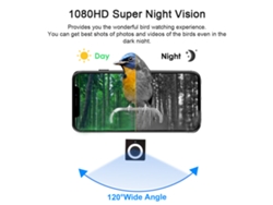 Alimentador inteligente con cámara de 1080p, detección PIR y audio bidireccional