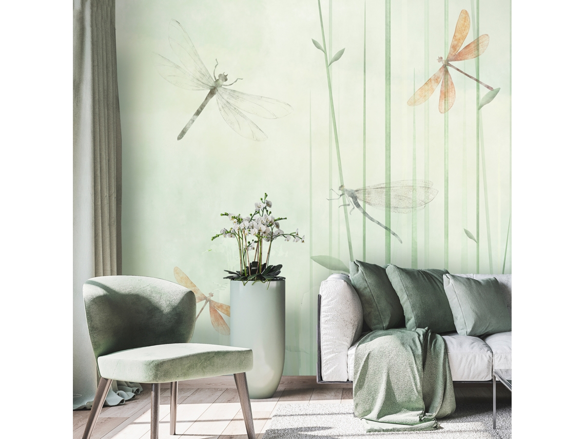 Papel de Pared ARTGEIST Dragonflies in the Meadow (200x140)