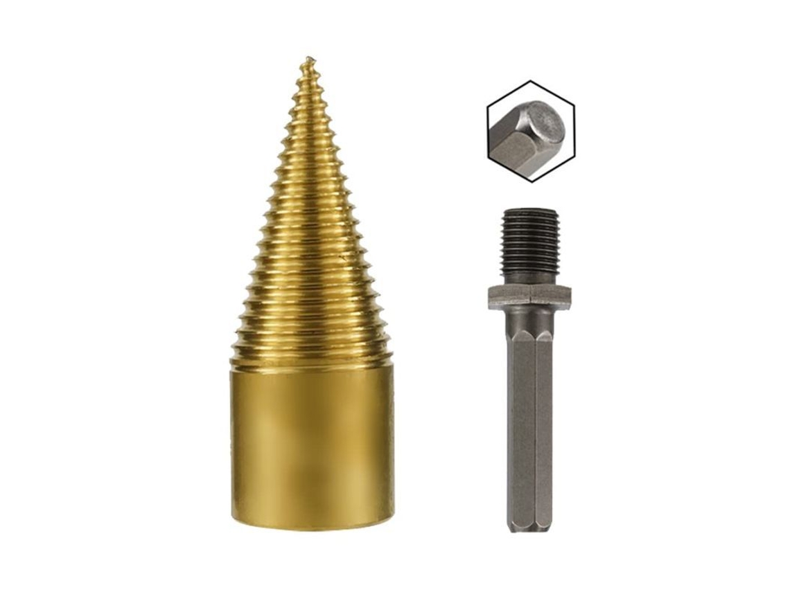 2026-broca Para Partir Madera 32mm Mango Hexagonal Acero Carbono Tratado Para Camping Hogar Granja