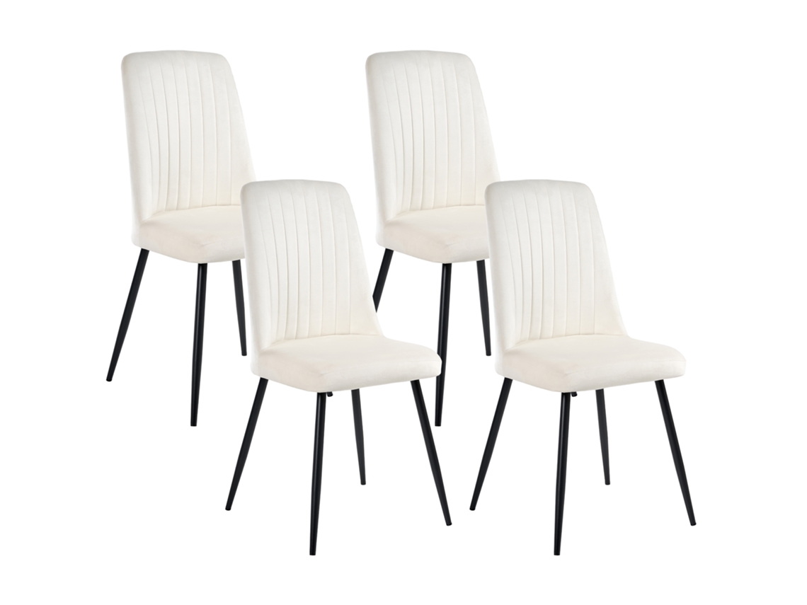 Kirby Terciopelo Blanco 47x49x91 Beliani