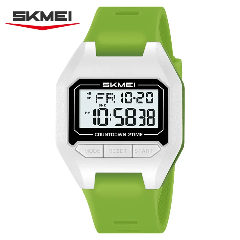 Reloj Digital Con Temporizador Y Alarma, Resistente Al Agua (verde), Para Estudiantes, Hombres Y Mujeres.