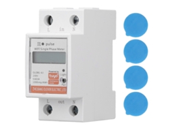 Contador De Energía Digital Lcd Wifi Inteligente Monofásico Din Rail Medidor De Kwh