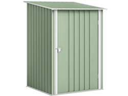 Casita De Juegos Metálica, 0,92 M², 100 X 103 X 160 Cm, Puerta, Cerradura, Espacio De Almacenamiento, Verde Claro