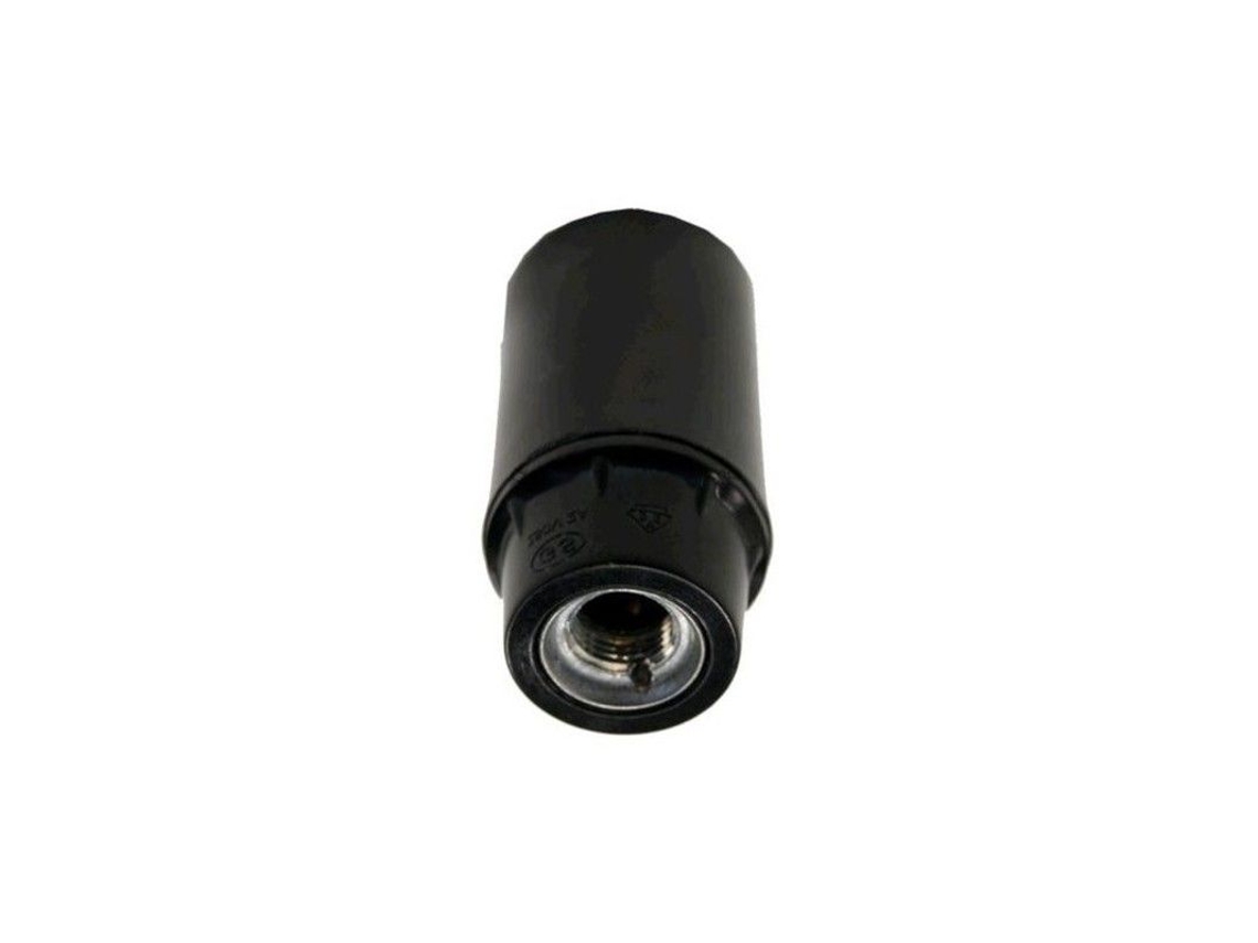 Portalámparas E14 Liso Negro De Baquelita
