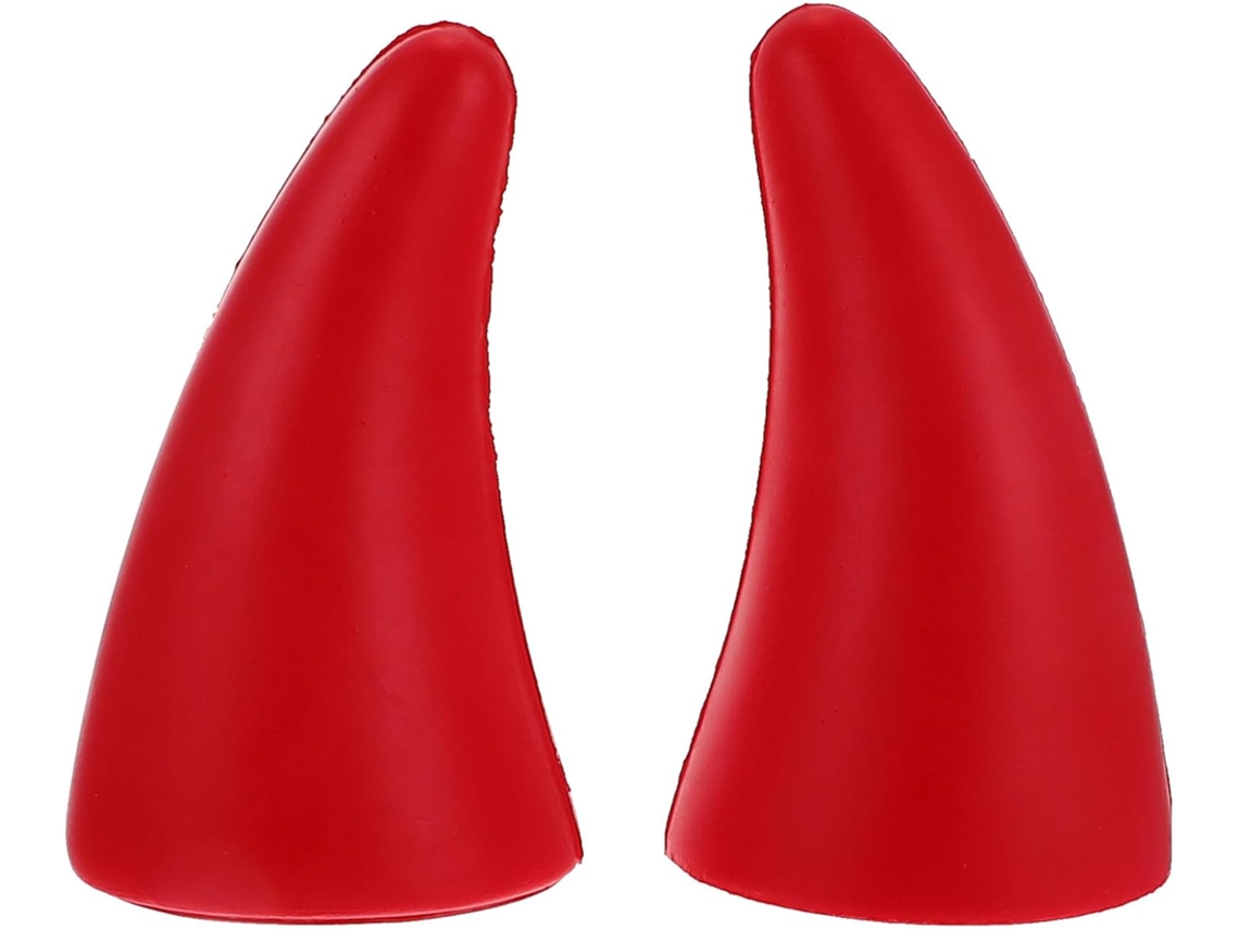Pegatinas 3d De Cuernos De Diablo Para Decoración De Techo De Coche Para Halloween, Poliuretano Rojo.